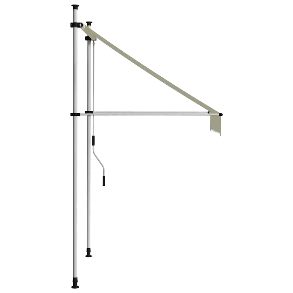 foldemarkise med manuel betjening 100 cm cremefarvet