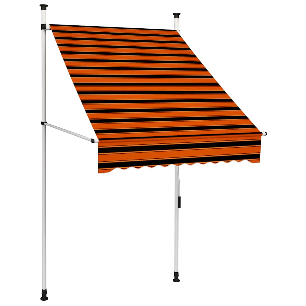 manuel foldemarkise 100 cm orange og brun