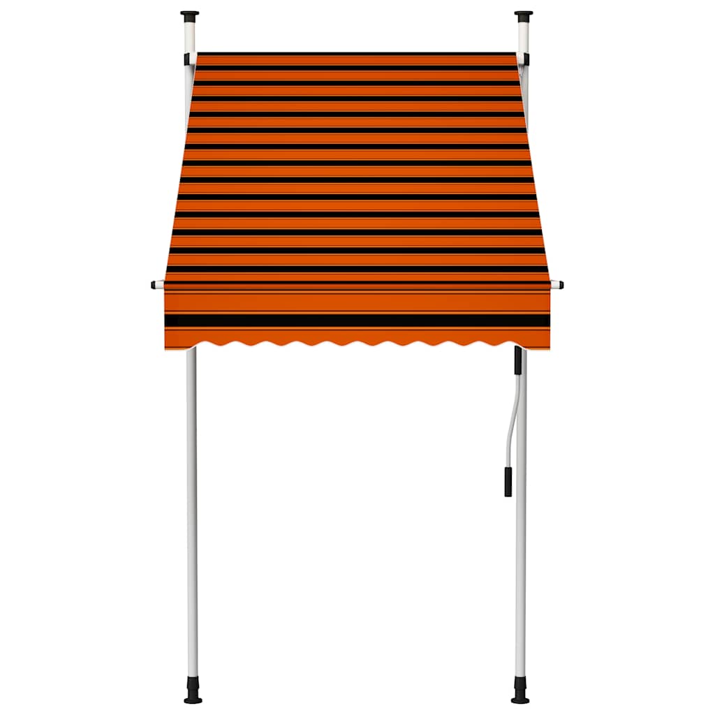 manuel foldemarkise 100 cm orange og brun