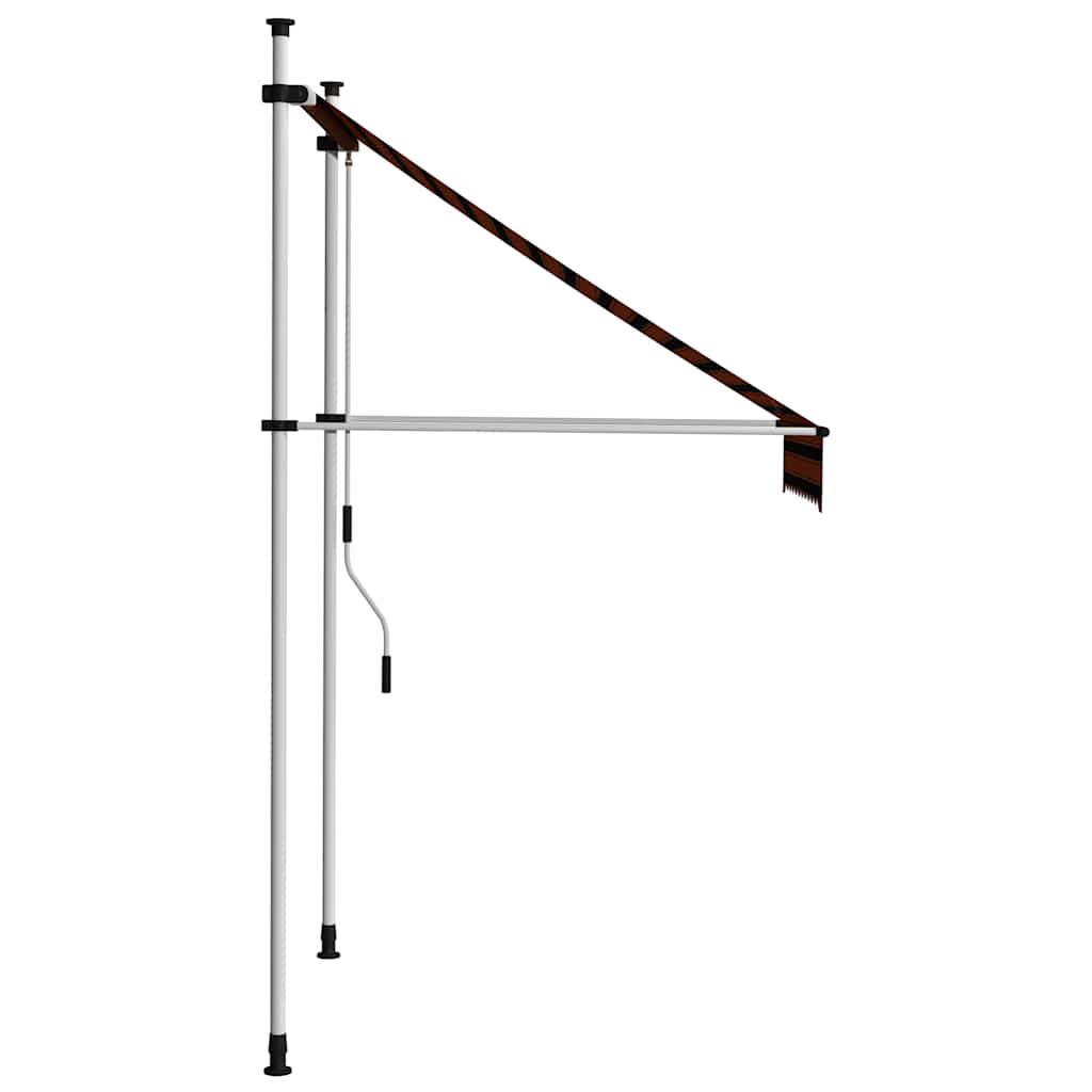 manuel foldemarkise 100 cm orange og brun