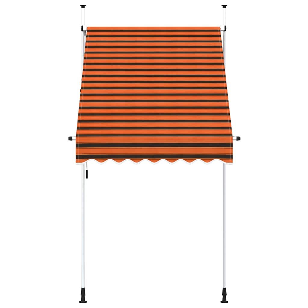 manuel foldemarkise 150 cm orange og brun