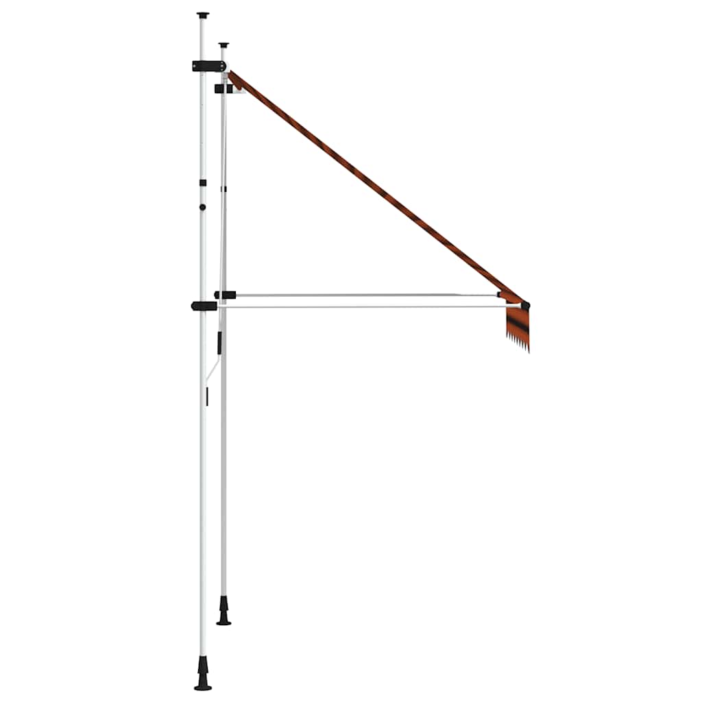 manuel foldemarkise 150 cm orange og brun