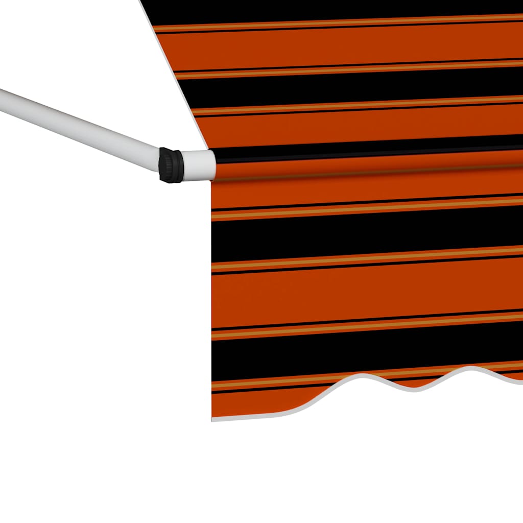 manuel foldemarkise 200 cm orange og brun