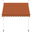 manuel foldemarkise 250 cm orange og brun