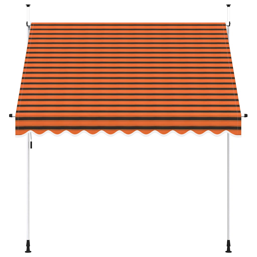 manuel foldemarkise 250 cm orange og brun