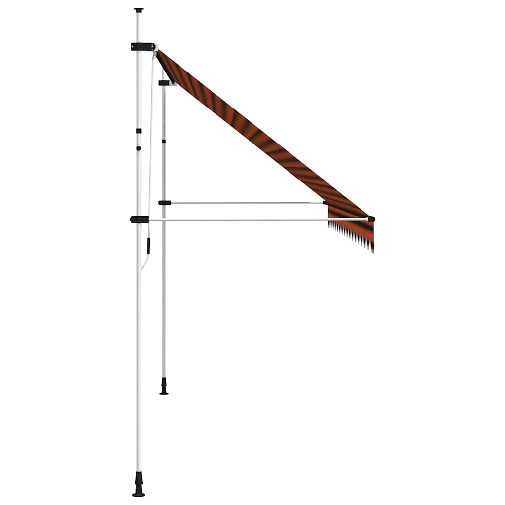 manuel foldemarkise 400 cm orange og brun