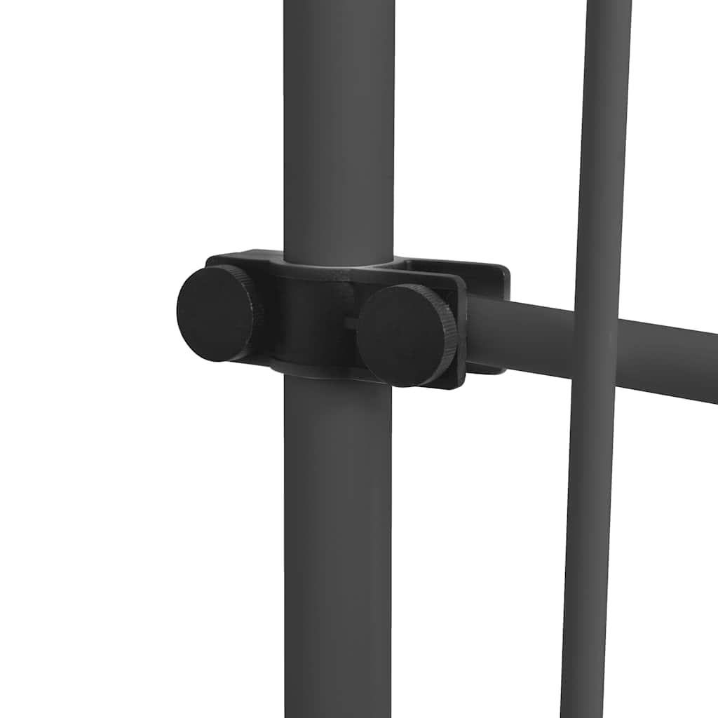 markise m. LED-lys manuel betjening 150 cm blå og hvid