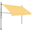 markise m. LED-lys manuel betjening 300 cm hvid og orange