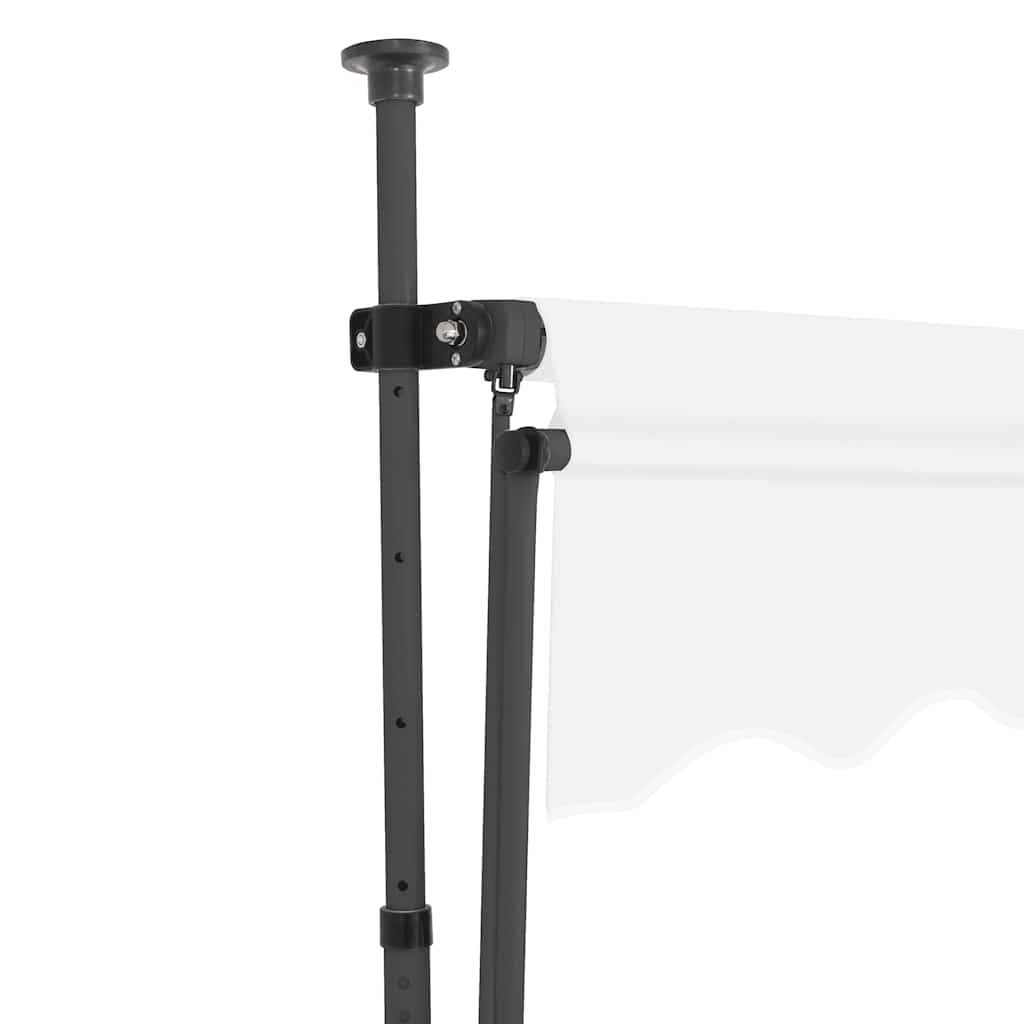 markise m. LED-lys manuel betjening 150 cm cremefarvet