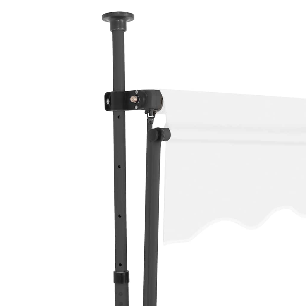 markise m. LED-lys manuel betjening 200 cm cremefarvet
