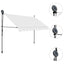 markise m. LED-lys manuel betjening 300 cm cremefarvet
