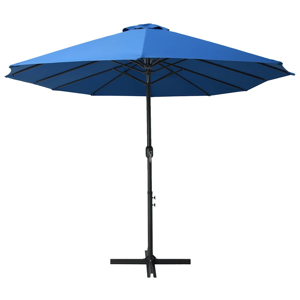 parasol med aluminiumsstang 460x270 cm blå