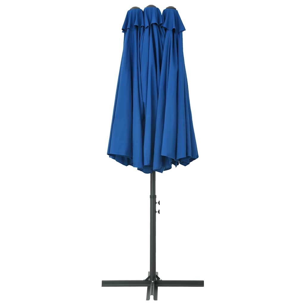 parasol med aluminiumsstang 460x270 cm blå