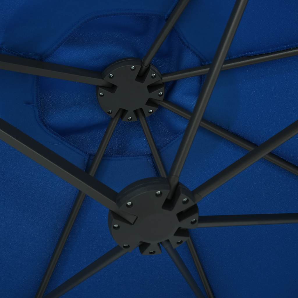 parasol med aluminiumsstang 460x270 cm blå