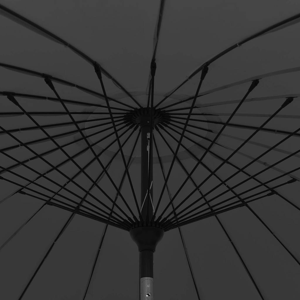 parasol med aluminiumstang 250 cm antracitgrå