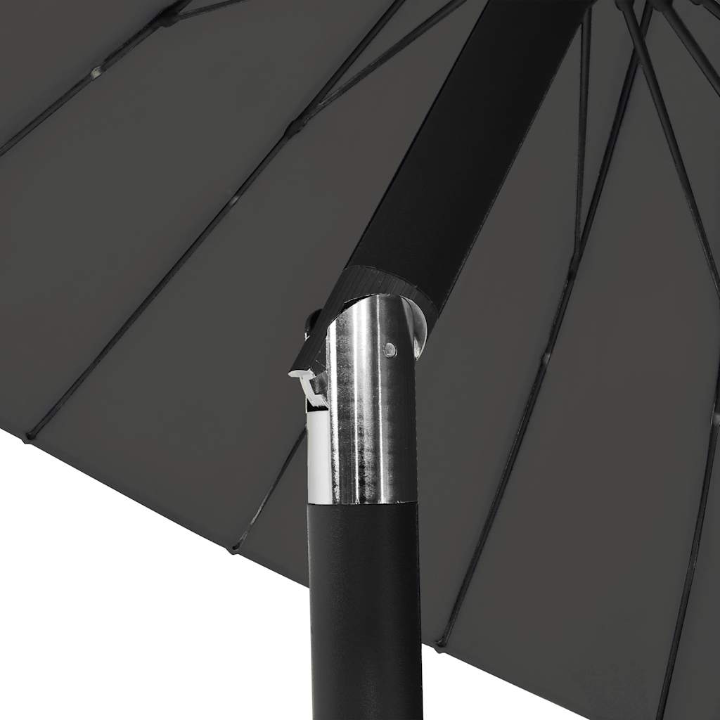 parasol med aluminiumstang 250 cm antracitgrå