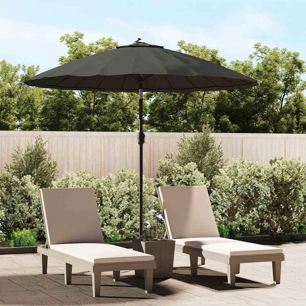 parasol med aluminiumstang 250 cm antracitgrå