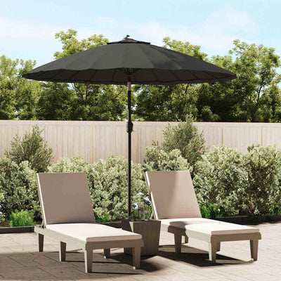 parasol med aluminiumstang 250 cm antracitgrå