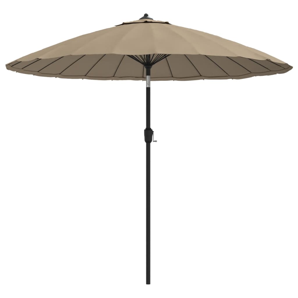 parasol med aluminiumstang 250 cm gråbrun