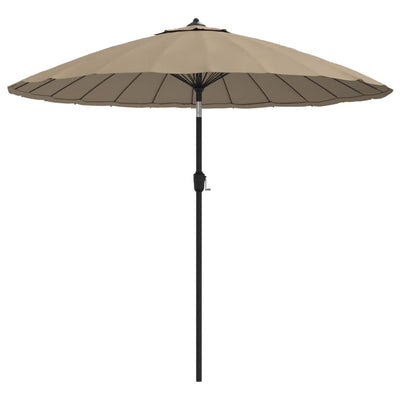 parasol med aluminiumstang 250 cm gråbrun