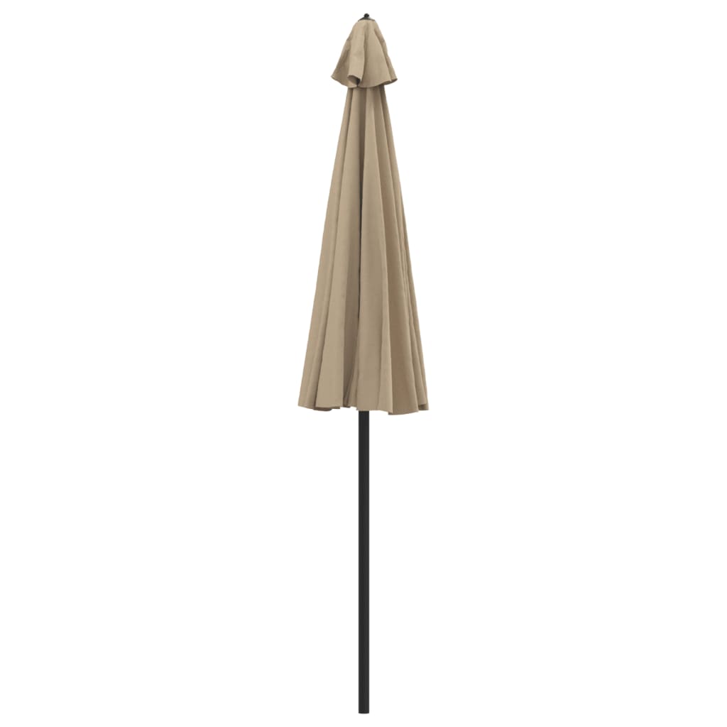 parasol med aluminiumstang 250 cm gråbrun