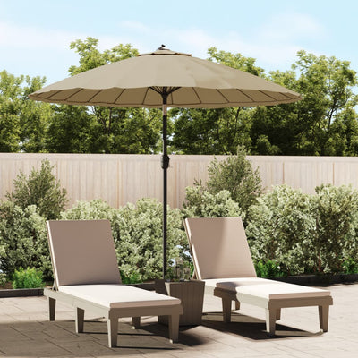 parasol med aluminiumstang 250 cm gråbrun
