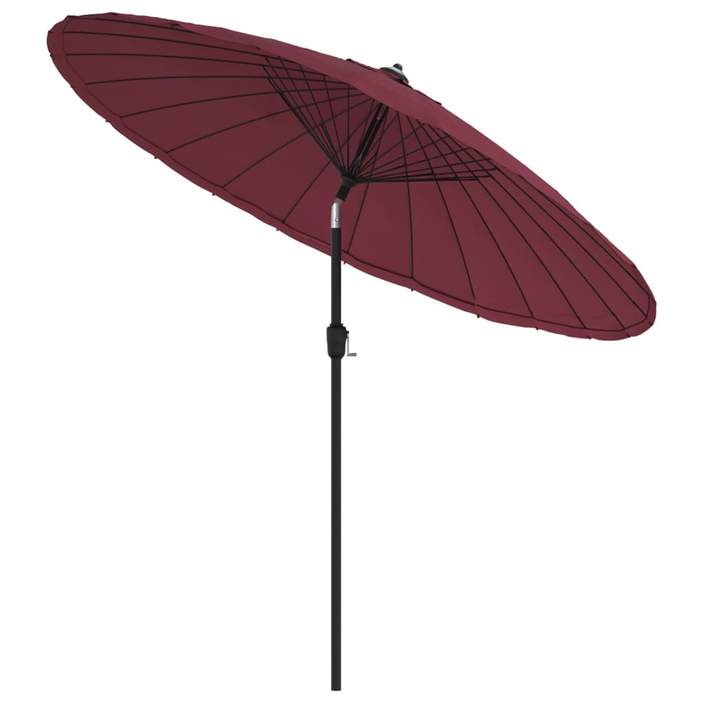 parasol med aluminiumstang 250 cm bordeauxrød