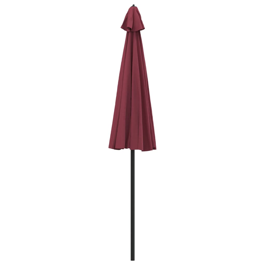 parasol med aluminiumstang 250 cm bordeauxrød