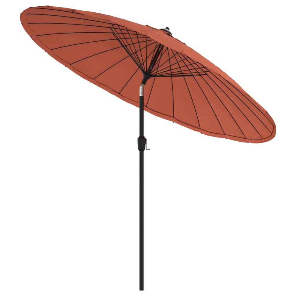 parasol med aluminiumstang 250 cm terrakotta