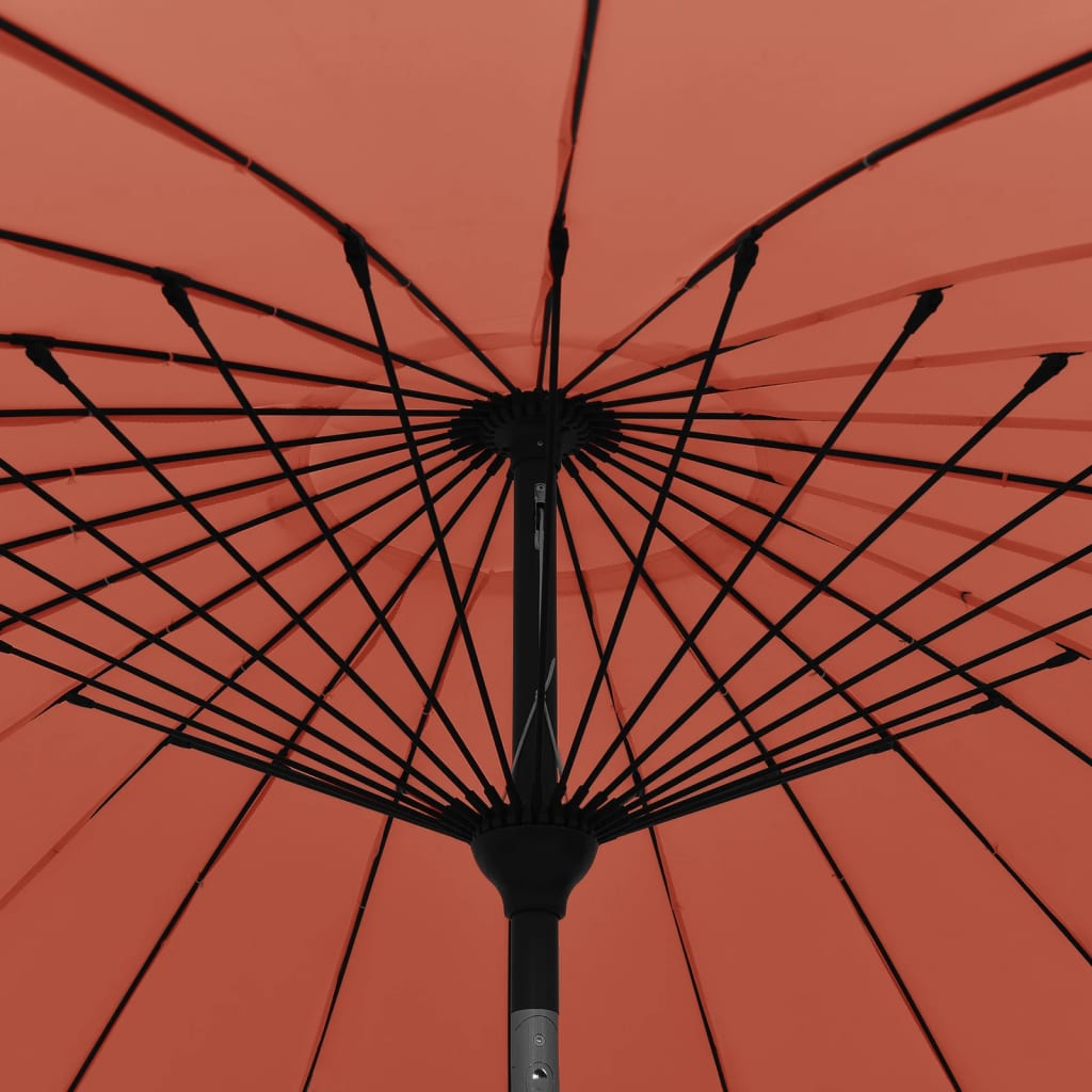 parasol med aluminiumstang 250 cm terrakotta