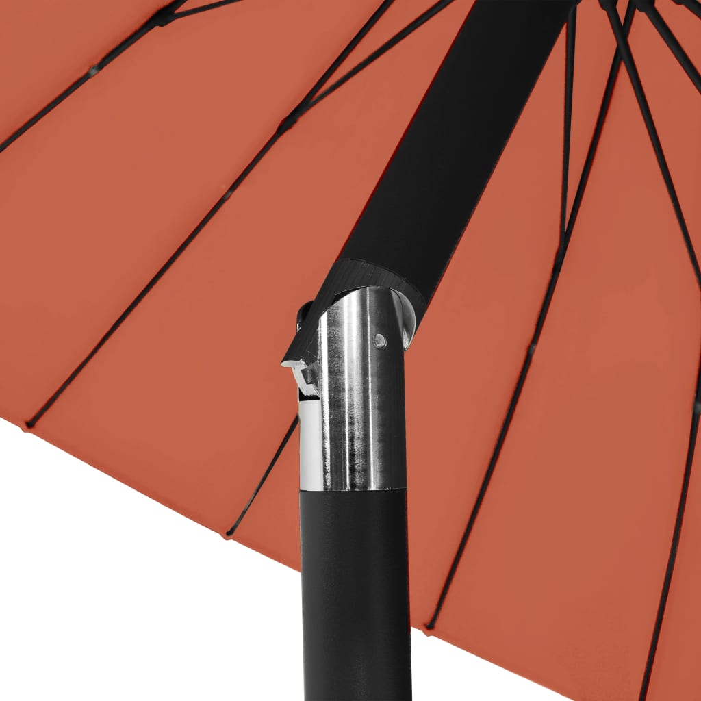 parasol med aluminiumstang 250 cm terrakotta