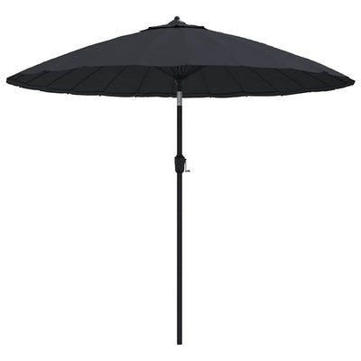 parasol med aluminiumstang 250 cm sort