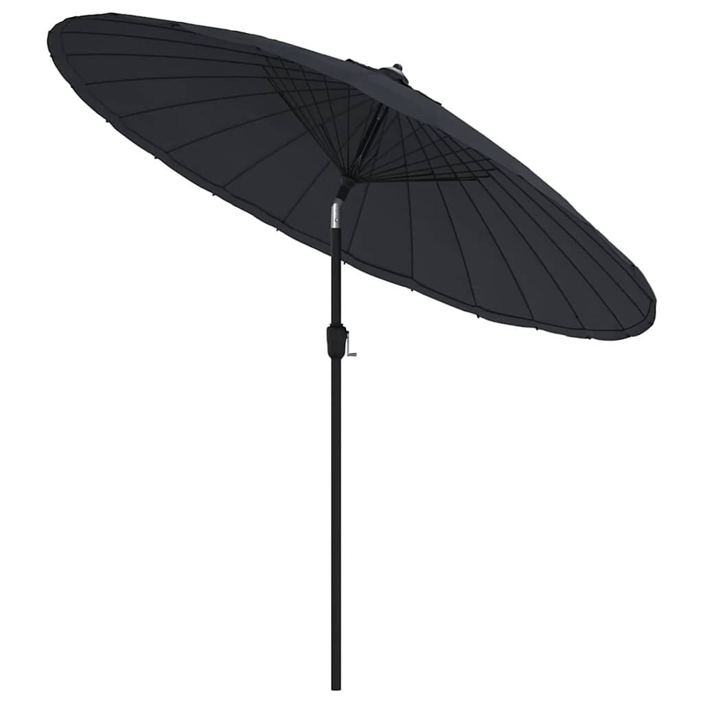 parasol med aluminiumstang 250 cm sort