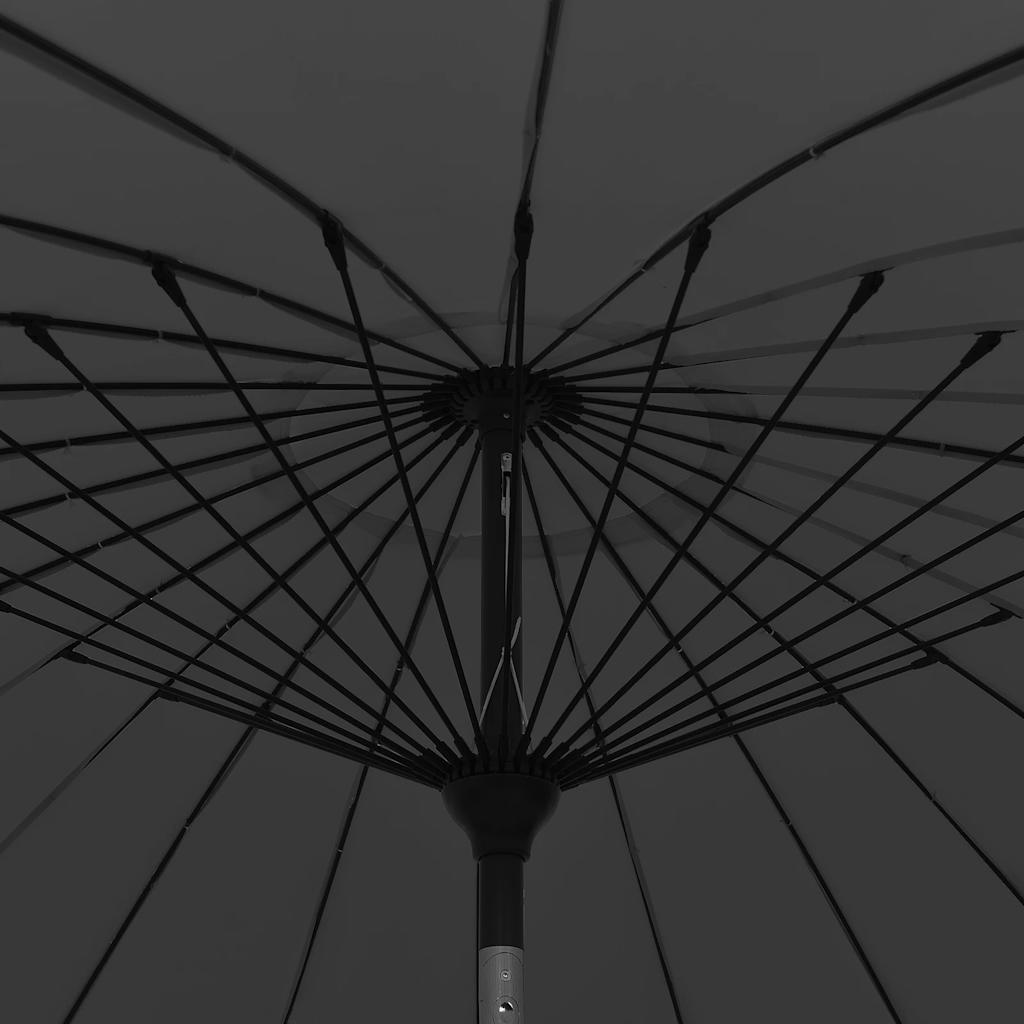 parasol med aluminiumstang 250 cm sort