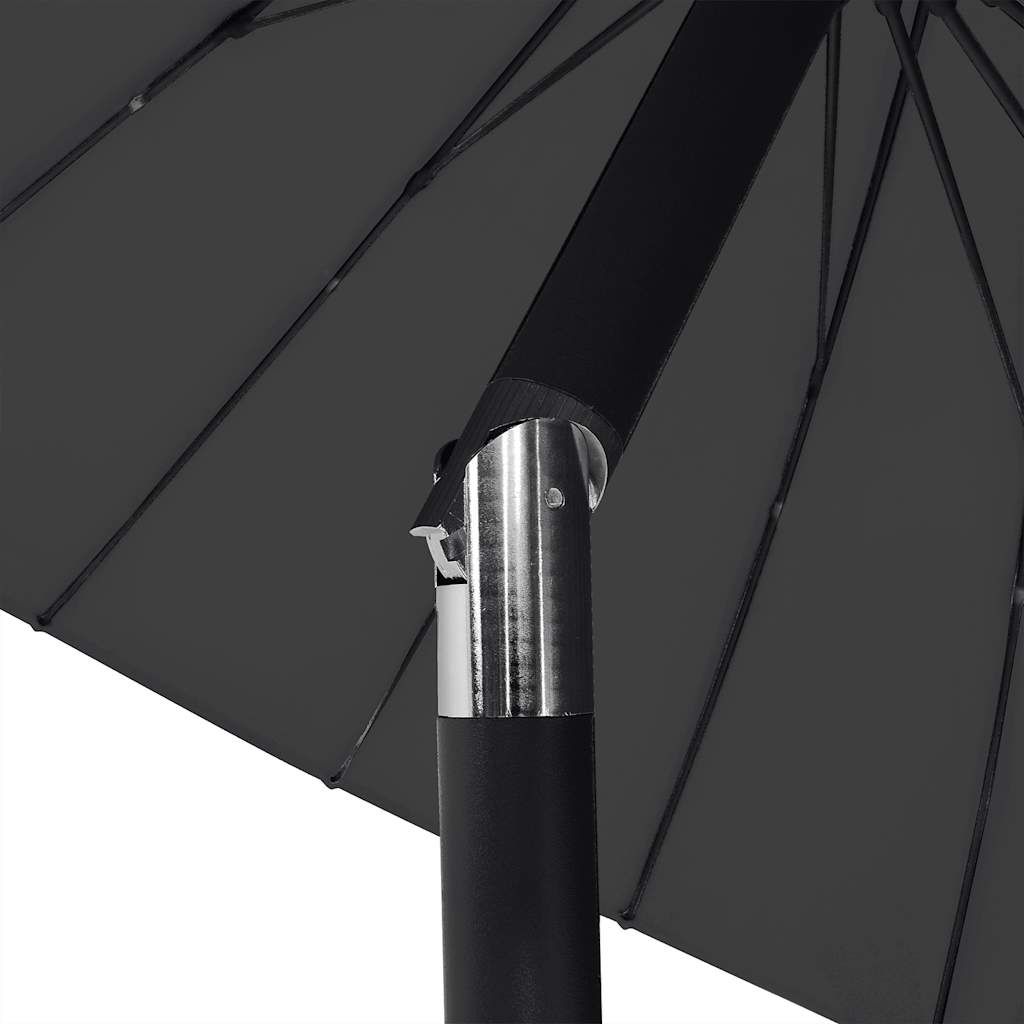 parasol med aluminiumstang 250 cm sort