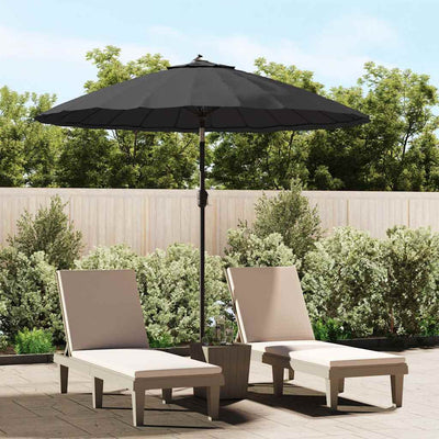 parasol med aluminiumstang 250 cm sort