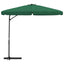 parasol med stålstang 300 cm grøn
