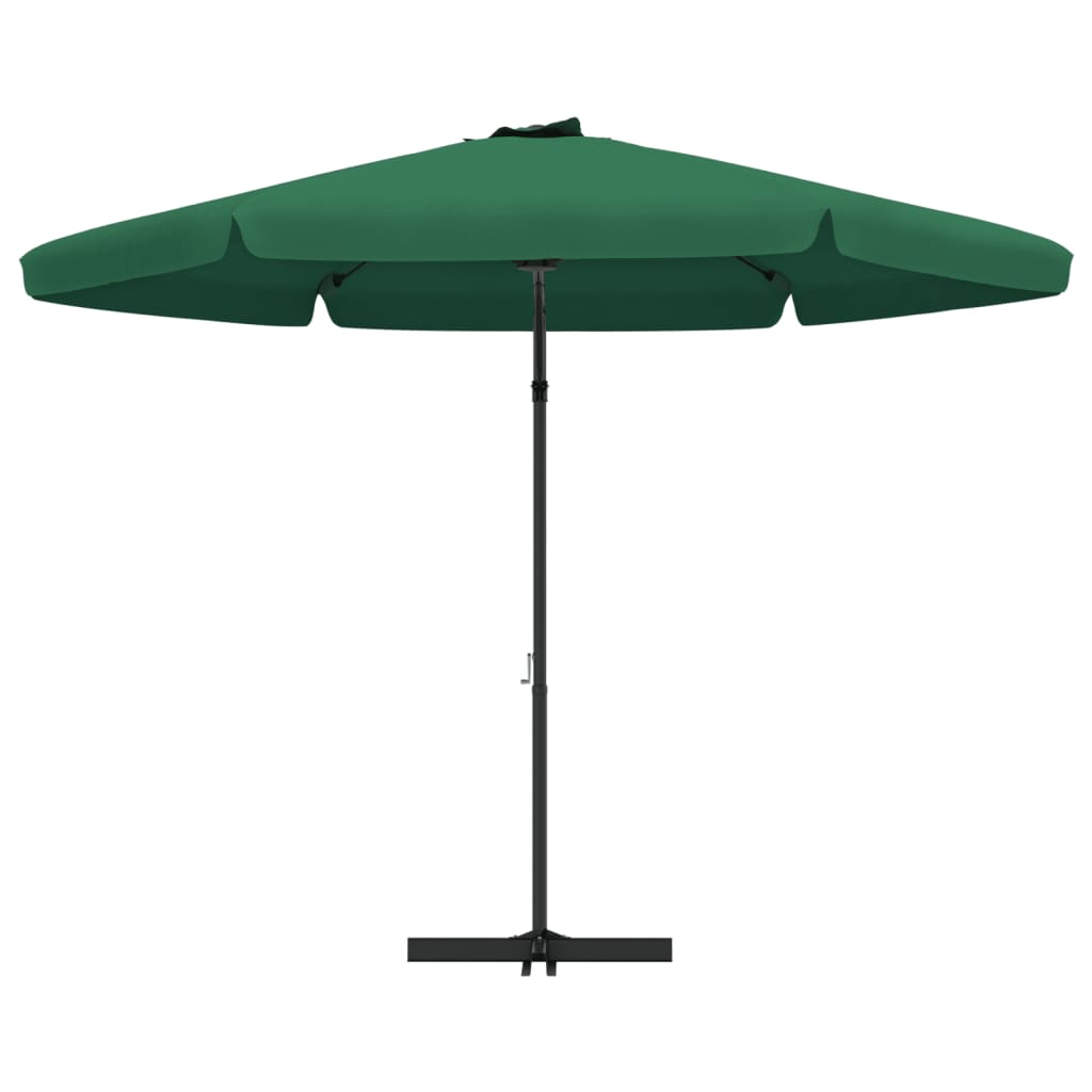 parasol med stålstang 300 cm grøn