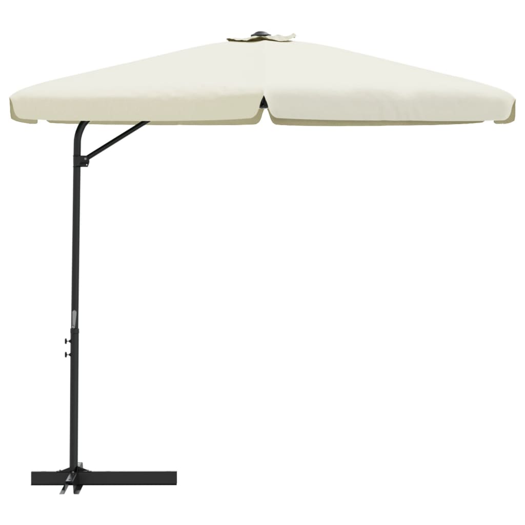 parasol med stålstang 300 cm sandhvid