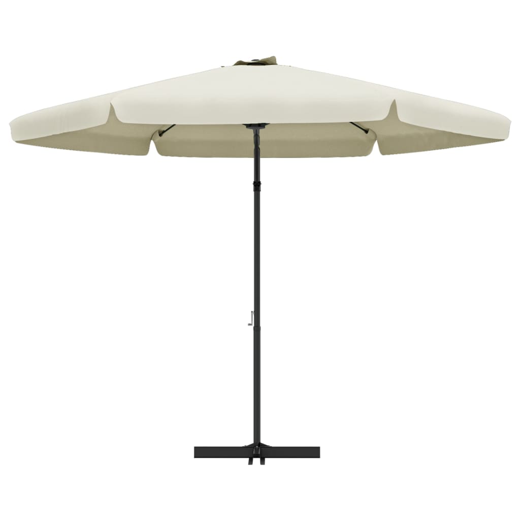 parasol med stålstang 300 cm sandhvid