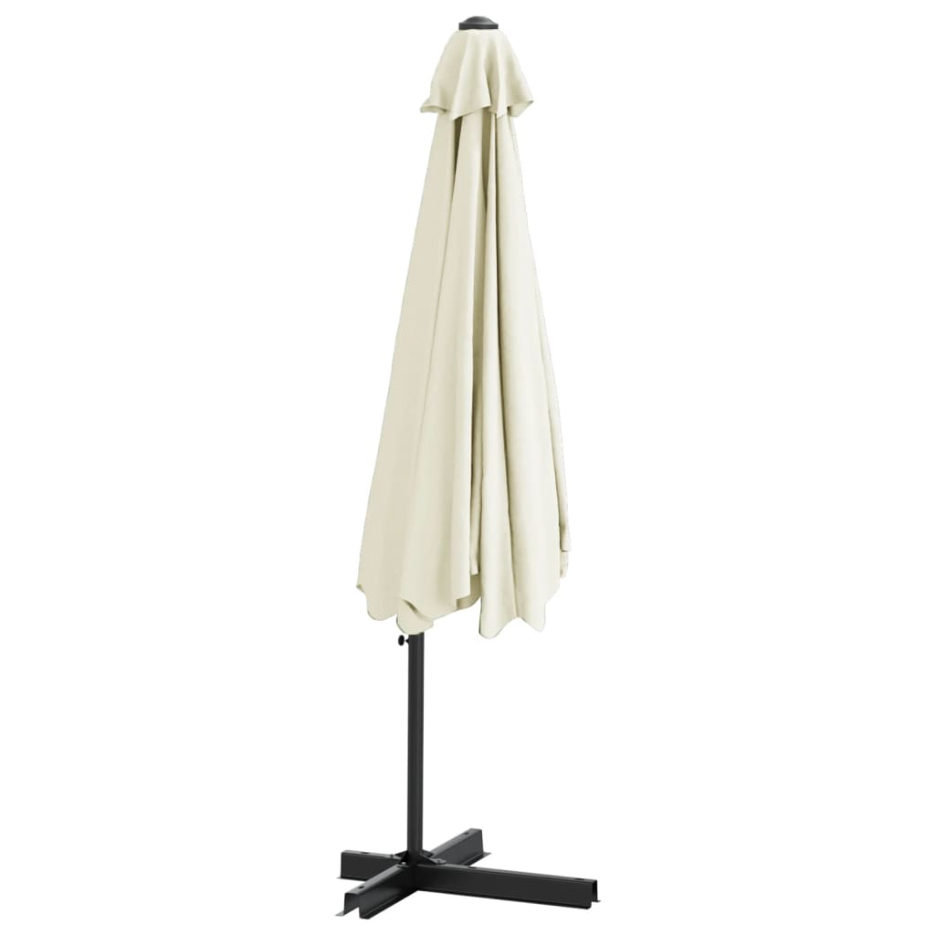 parasol med stålstang 300 cm sandhvid