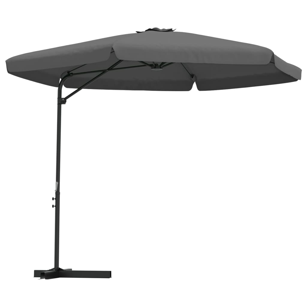 udendørs parasol med stålstang 300 cm antracitgrå