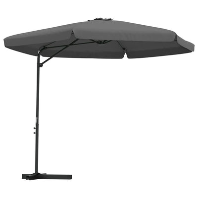 udendørs parasol med stålstang 300 cm antracitgrå
