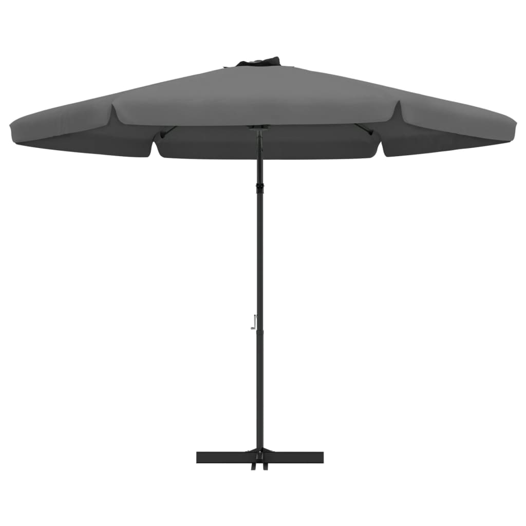 udendørs parasol med stålstang 300 cm antracitgrå