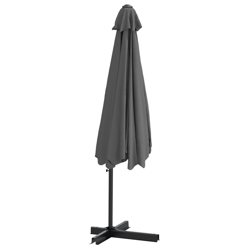 udendørs parasol med stålstang 300 cm antracitgrå