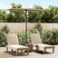 haveparasol med aluminiumstang 180x110 cm gråbrun