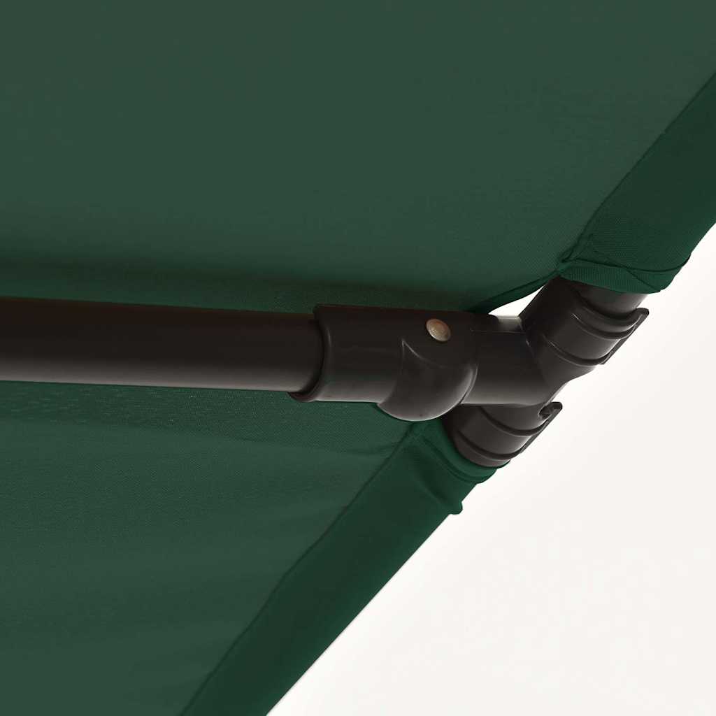haveparasol med aluminiumsstang 2x1,5 m grøn