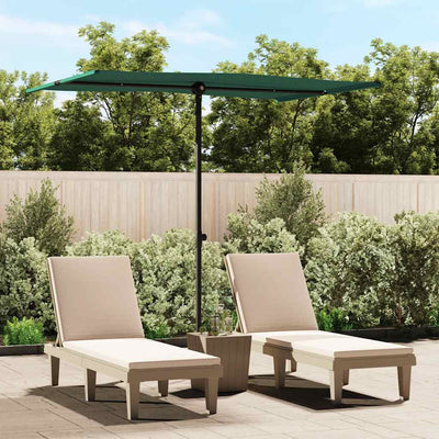 haveparasol med aluminiumsstang 2x1,5 m grøn