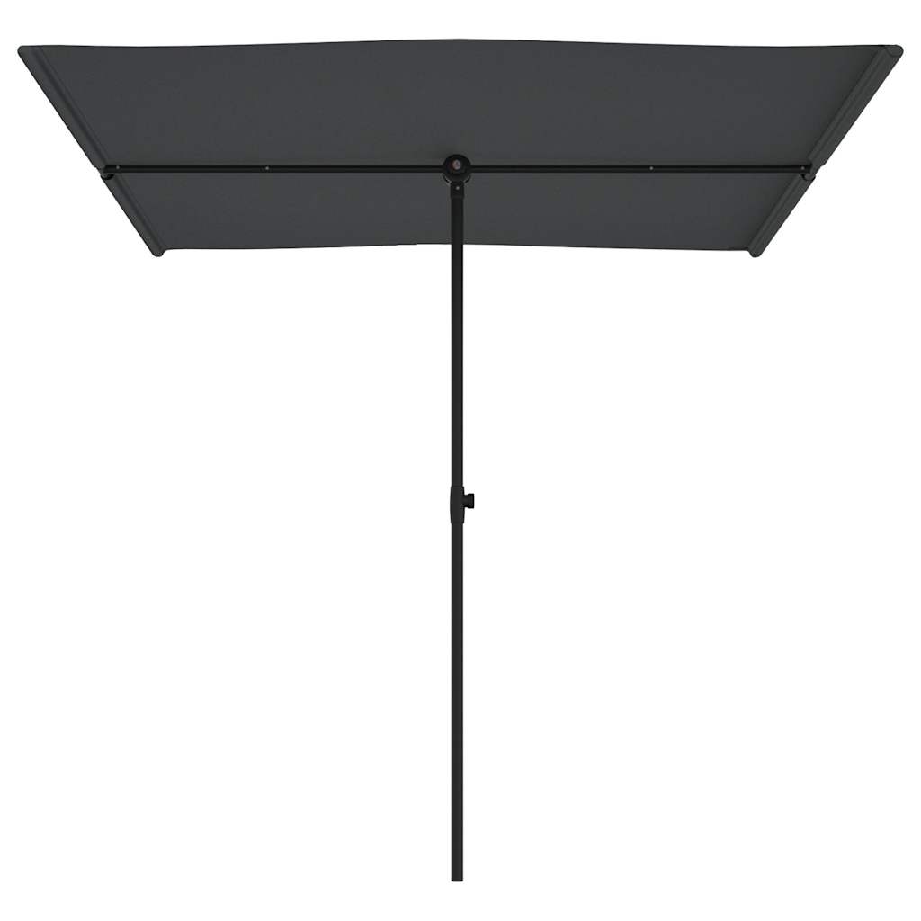 haveparasol med aluminiumstang 2x1,5 m antracitgrå
