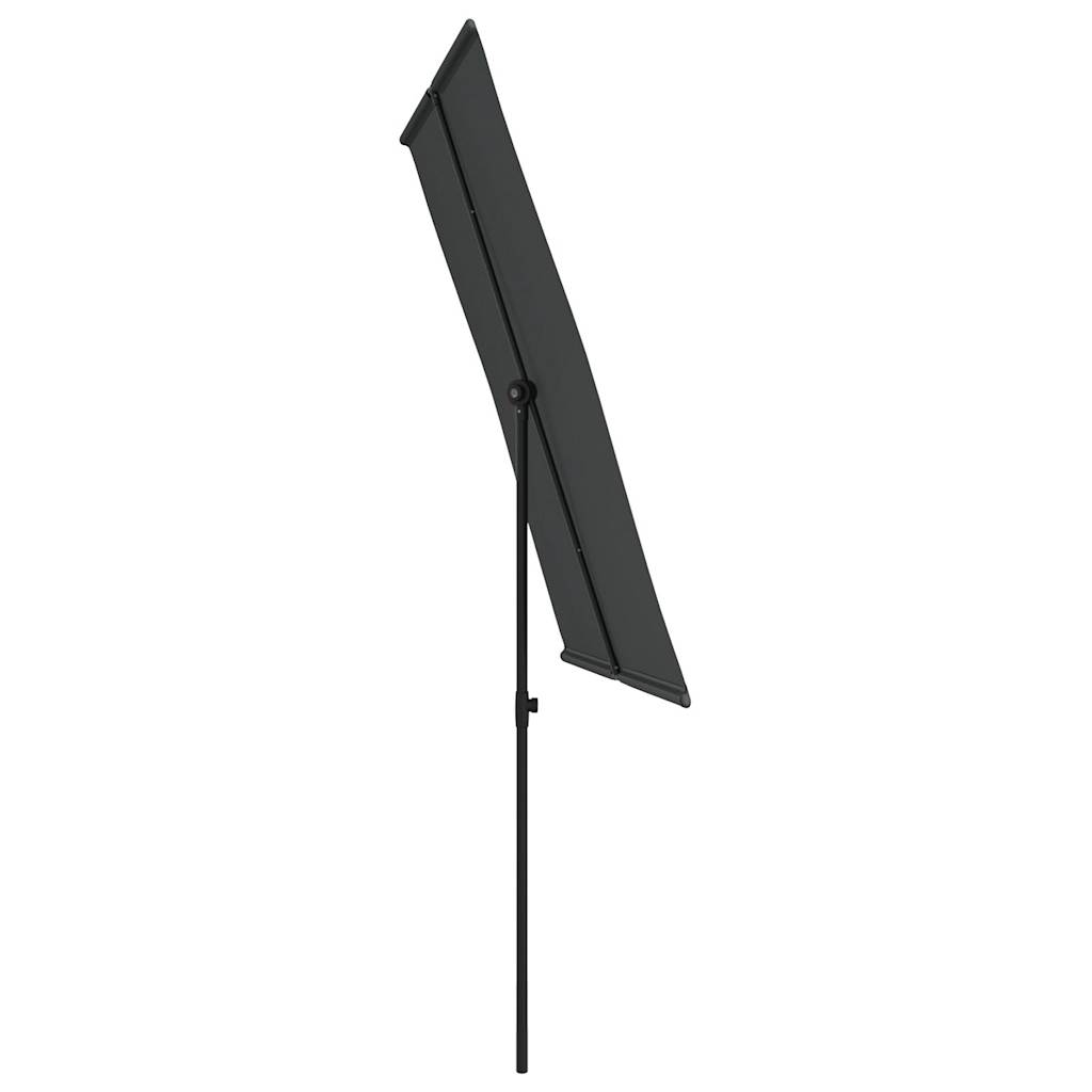 haveparasol med aluminiumstang 2x1,5 m antracitgrå